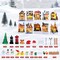 Set Led Lighted Mini Xmas Village Houses Winter Village Accessories Holiday Village Collection Kit for Christmas Village Desktop Table Decoration